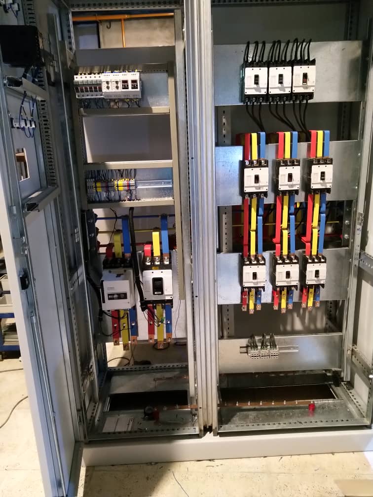 تابلو  اصلی ساختمان‌های درمانگاه مدافعان آسمان و چنج آور ( برق شهر و ژنراتور ) اتوماتیک با کلیدهای موتور دار - تصویر 7